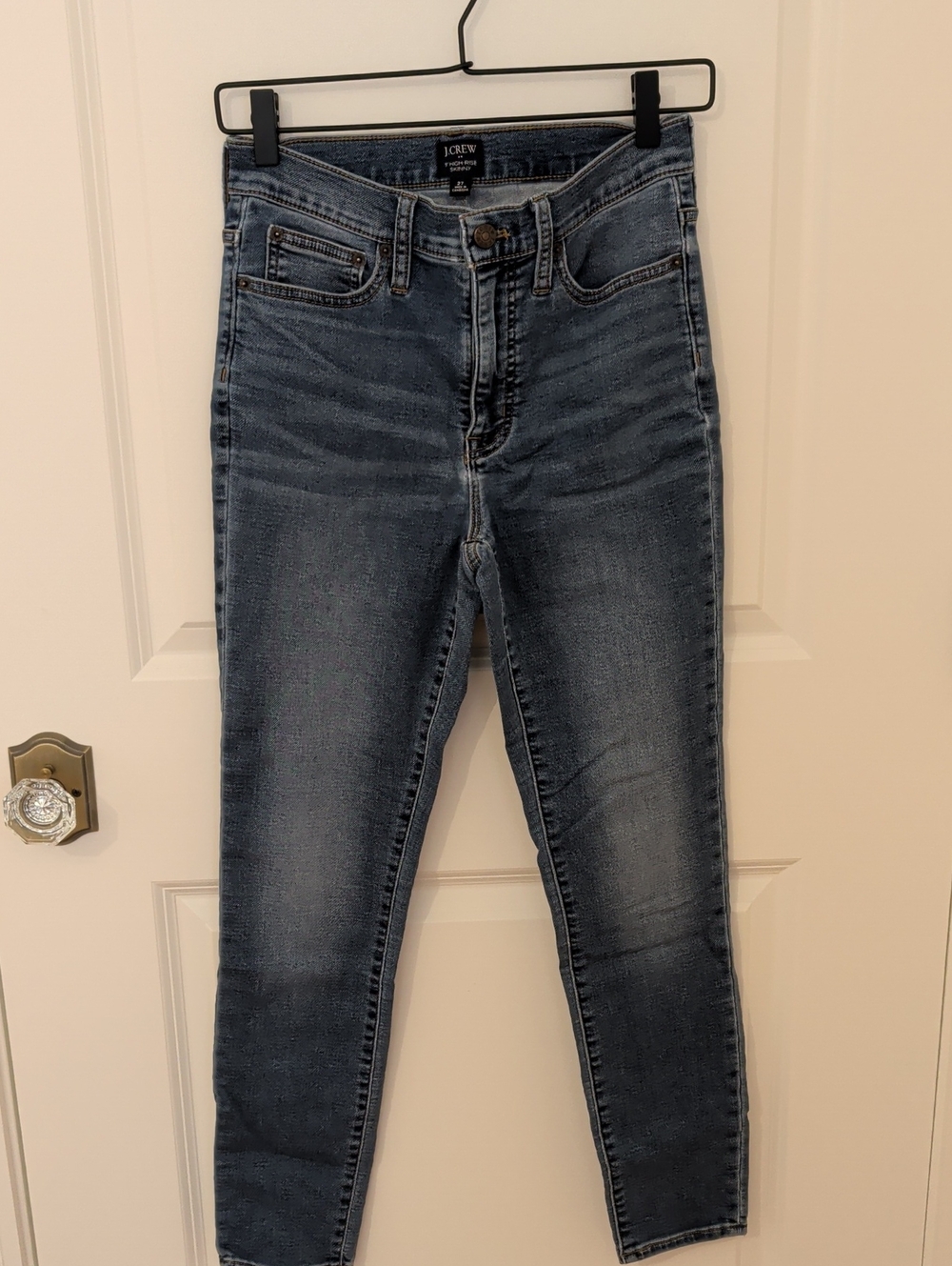 J. Crew Skinny Jeans in Faded Blue Wash